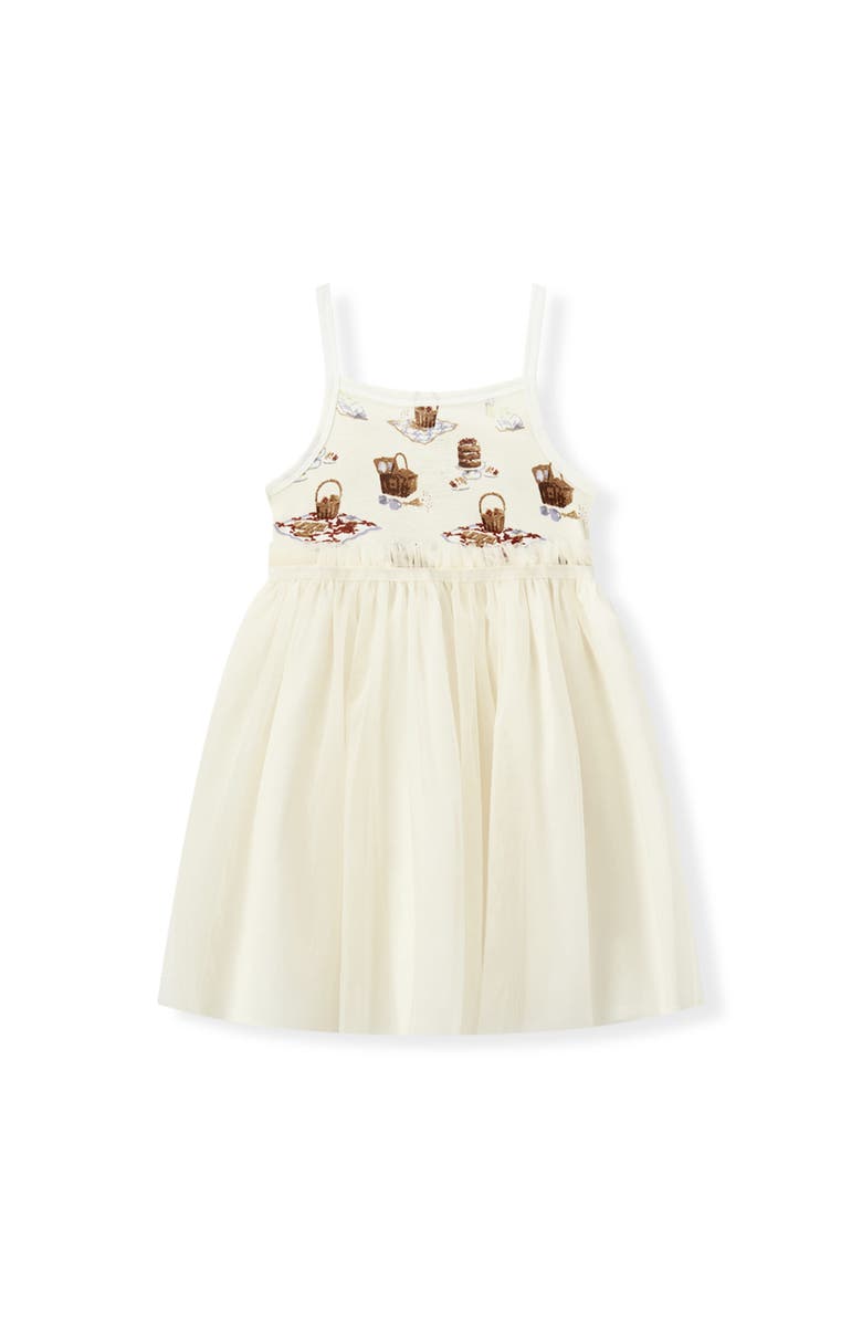 Milkbarn Organic Cotton Ballet Dress, Alternate, color, Picnic