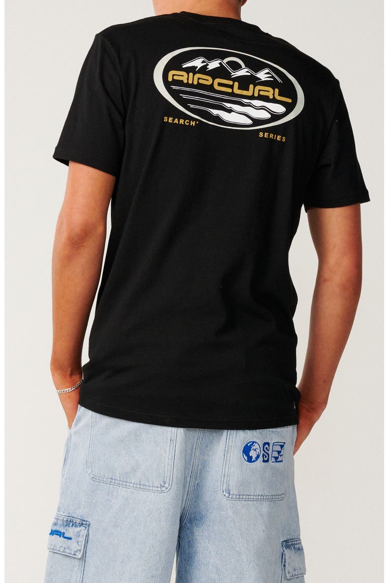 S-Series VaporCool Peaks Standard Graphic T-Shirt, Alternate, color, BLACK