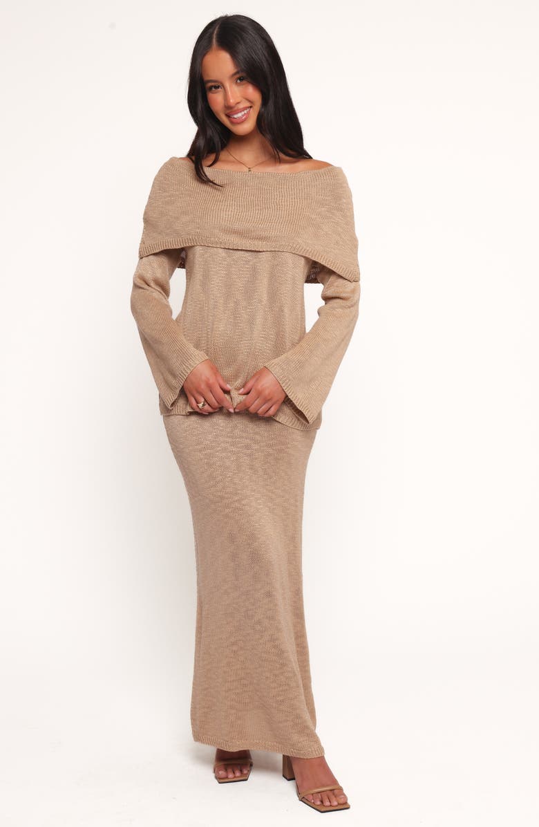 Petal & Pup Indya Knit Maxi Skirt, Alternate, color, Mocha