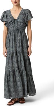 PAIGE Kinga Fit & Flare Maxi Dress