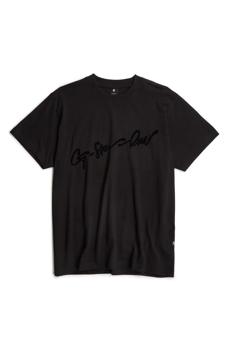 G-STAR Flocked G-Script Organic Cotton T-Shirt, Alternate, color,