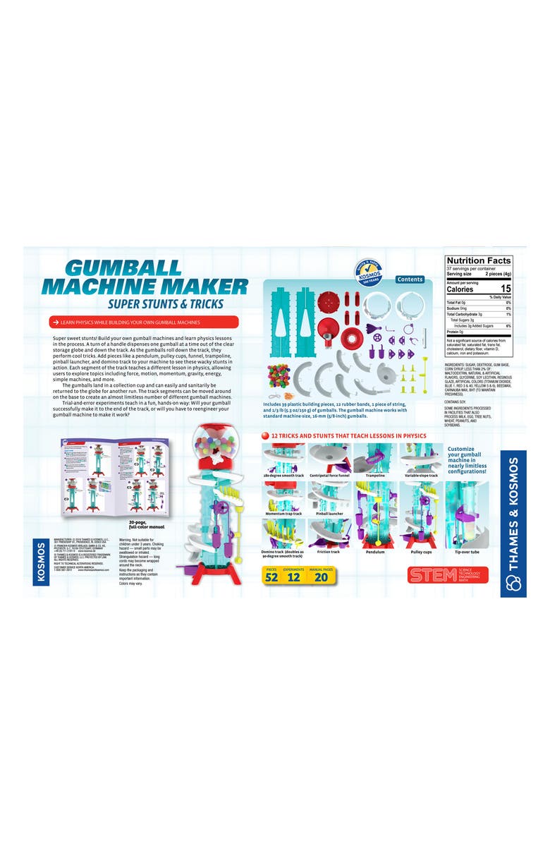 Thames & Kosmos Gumball Machine Maker Super Stunts & Tricks Kit, Alternate, color, Red