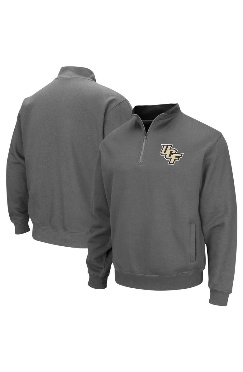 COLOSSEUM Men's Colosseum Charcoal UCF Knights Tortugas Logo Quarter-Zip Pullover Jacket, Main, color, Charcoal