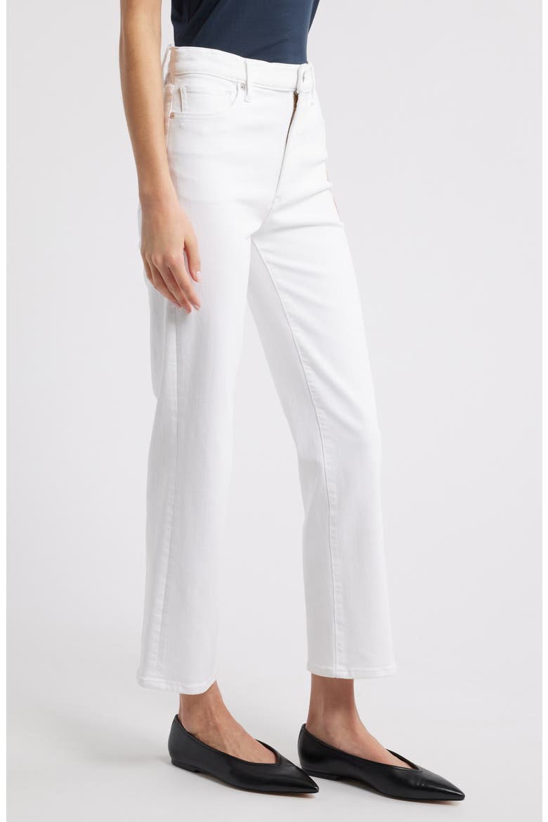 Le Sleek High Waist Ankle Straight Leg Jeans, Alternate, color, WHITE