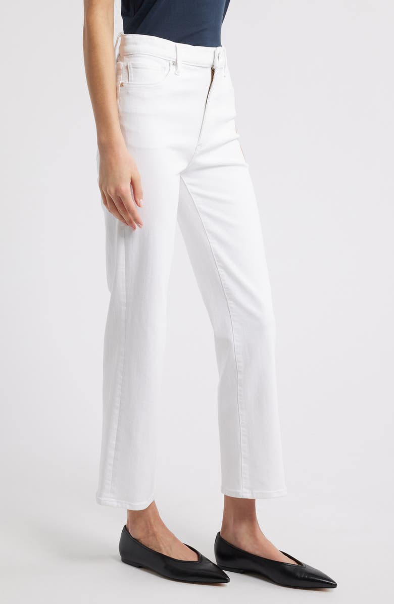 FRAME Le Sleek High Waist Ankle Straight Leg Jeans, Alternate, color, White