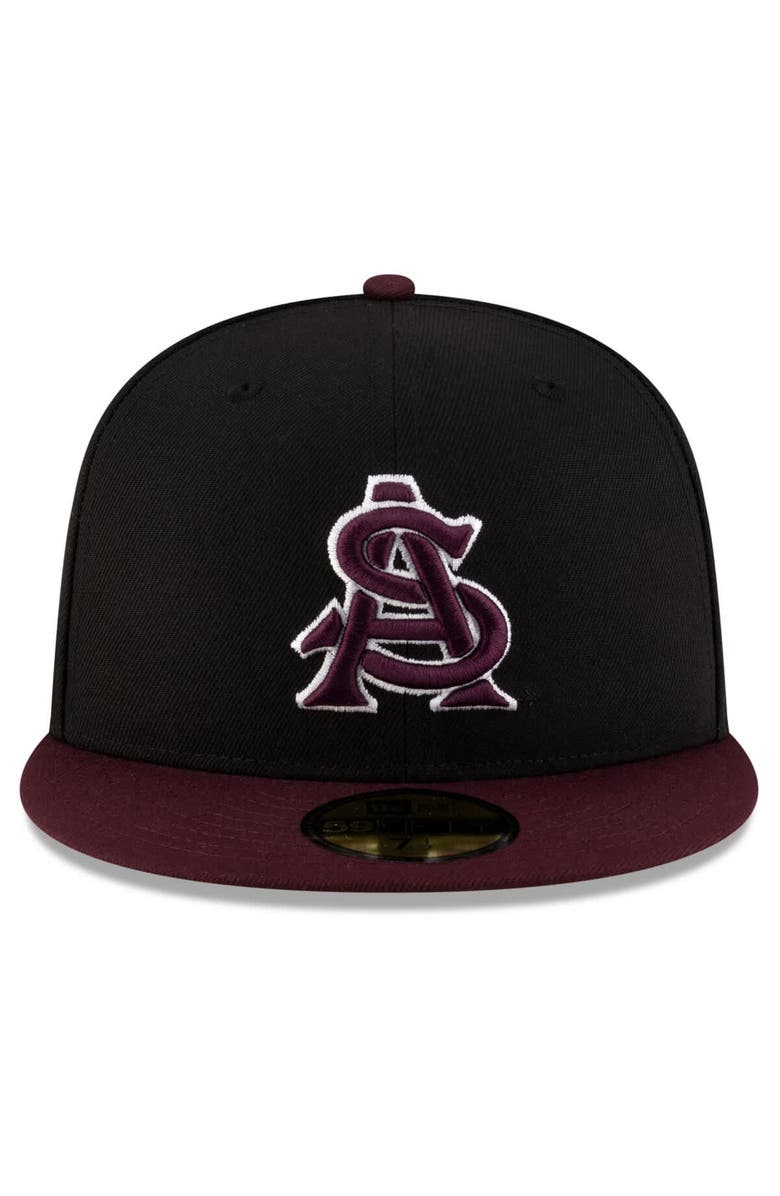 New Era Men's New Era Black/Maroon Arizona State Sun Devils On-Field 59FIFTY Fitted Hat, Alternate, color, 