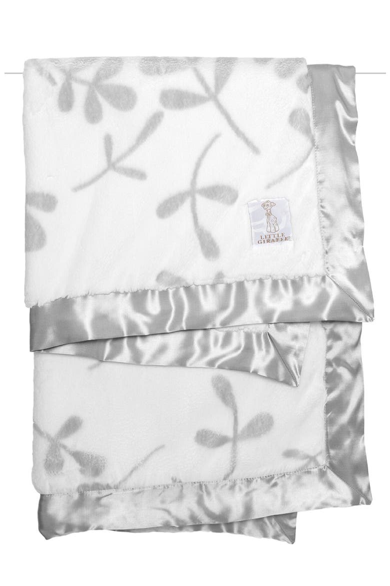 Luxe Olive Branch Blanket, Main, color, SILVER
