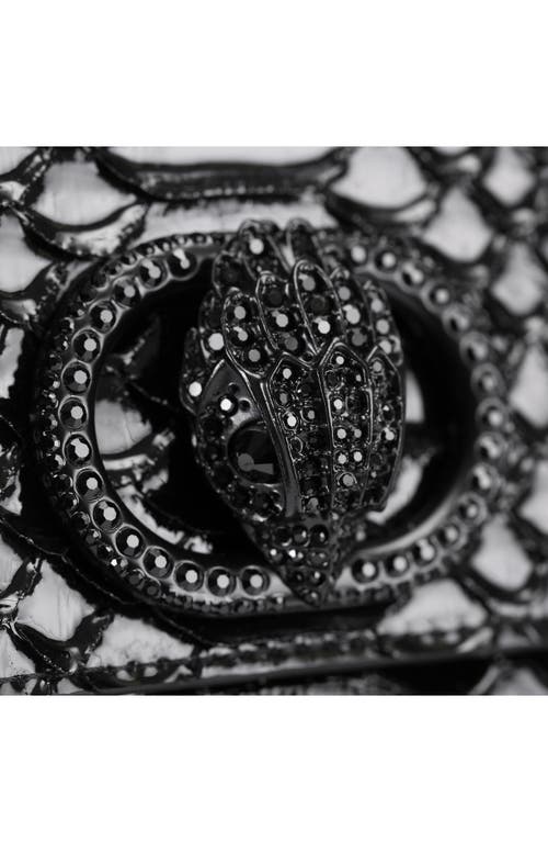 Kurt Geiger London Chelsea Snakeskin Embossed Tote In Black