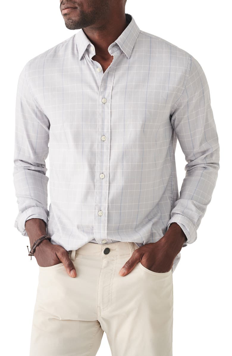 Faherty The Movement Plaid Button-Up Shirt, Main, color, 