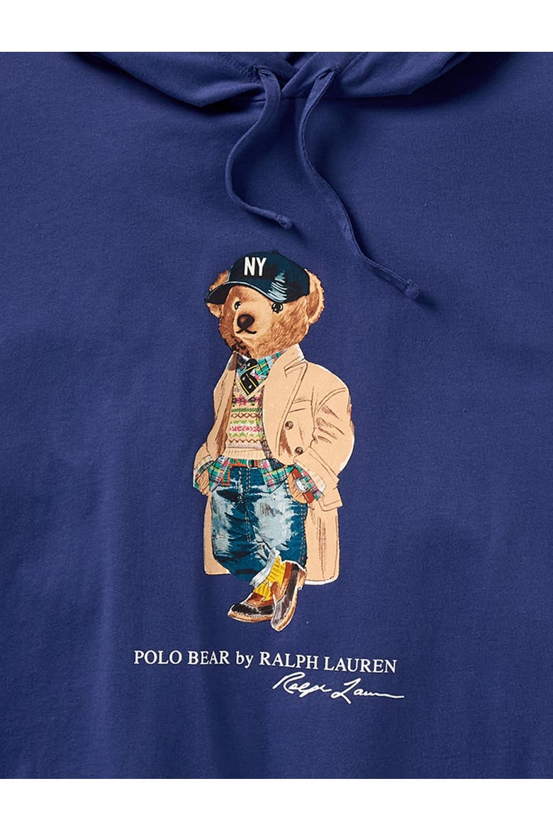 Big & Tall Litchfield Bear Hoodie, Alternate, color, LIGHT NAVY