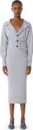 Lanvin Draped Midi Skirt In Wool