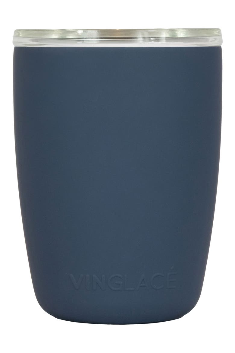 Glass Lined Stainless Steel Everyday Glass, Main, color, NAVY