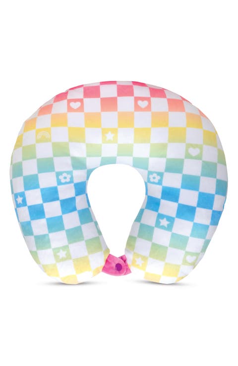 Ombré Checkerboard Neck Pillow