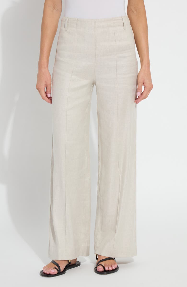 Lysse Gabriela High Waist Linen Blend Pants, Main, color, Flax Linen