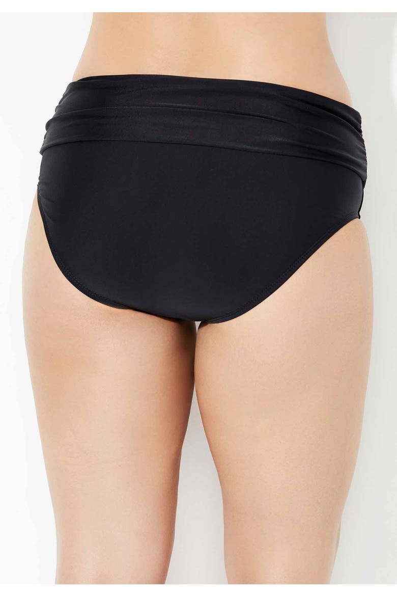 Foldover Swim Brief, Alternate, color, Black