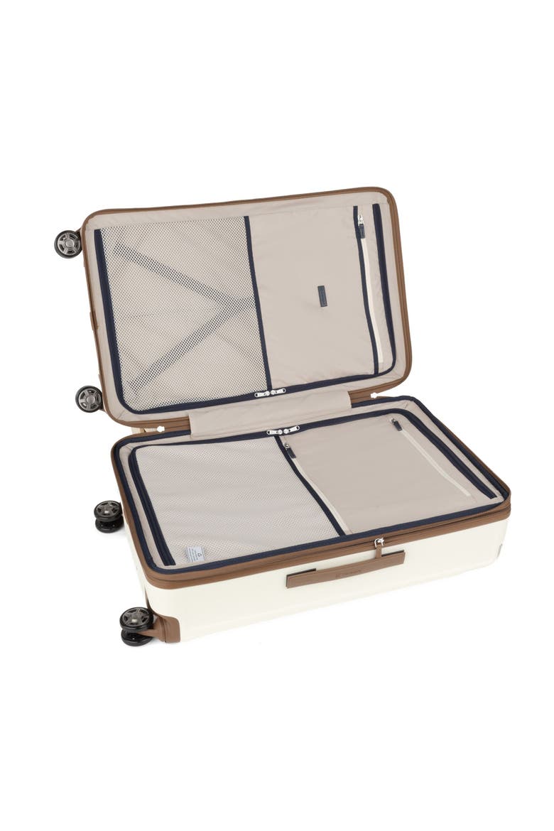 Platinum Elite Hardside Expandable 28" Large Checked Spinner Luggage, Alternate, color, Cream White