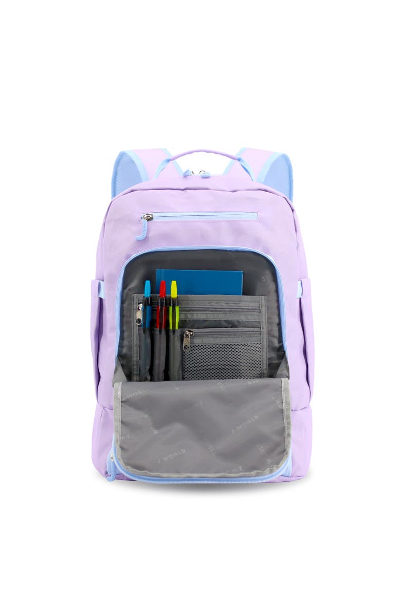 Unisex Packmate 2 in 1 School Backpack With Built-in Lunch Bag, Alternate, color, Purple