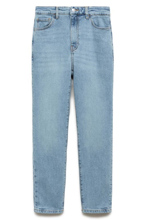 Mango Claudia Slim-fit Cropped Jeans Medium Blue In Medium Blue
