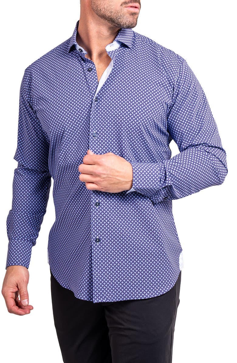 Maceoo Einstein Stretch Ascension Contemporary Fit Button-Up Shirt, Alternate, color,