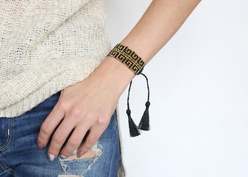 Fosterie Key Cuff Bracelet In Black