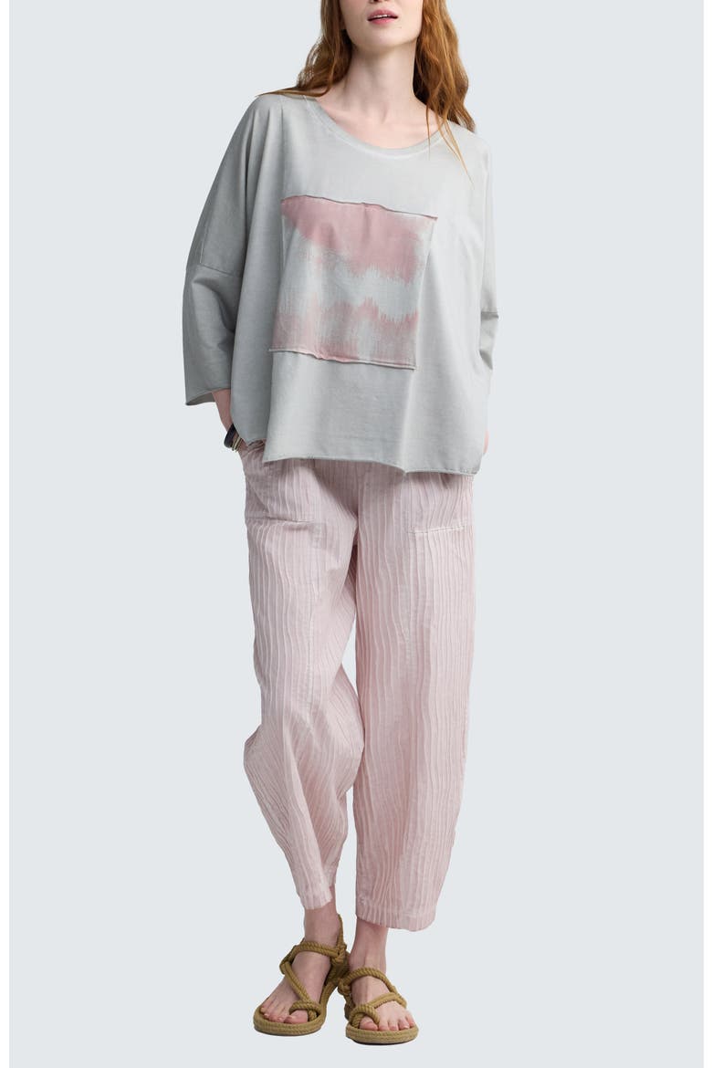 Rowena Two-Tone Patch Pocket Top, Alternate, color, Ash Grey-Rose