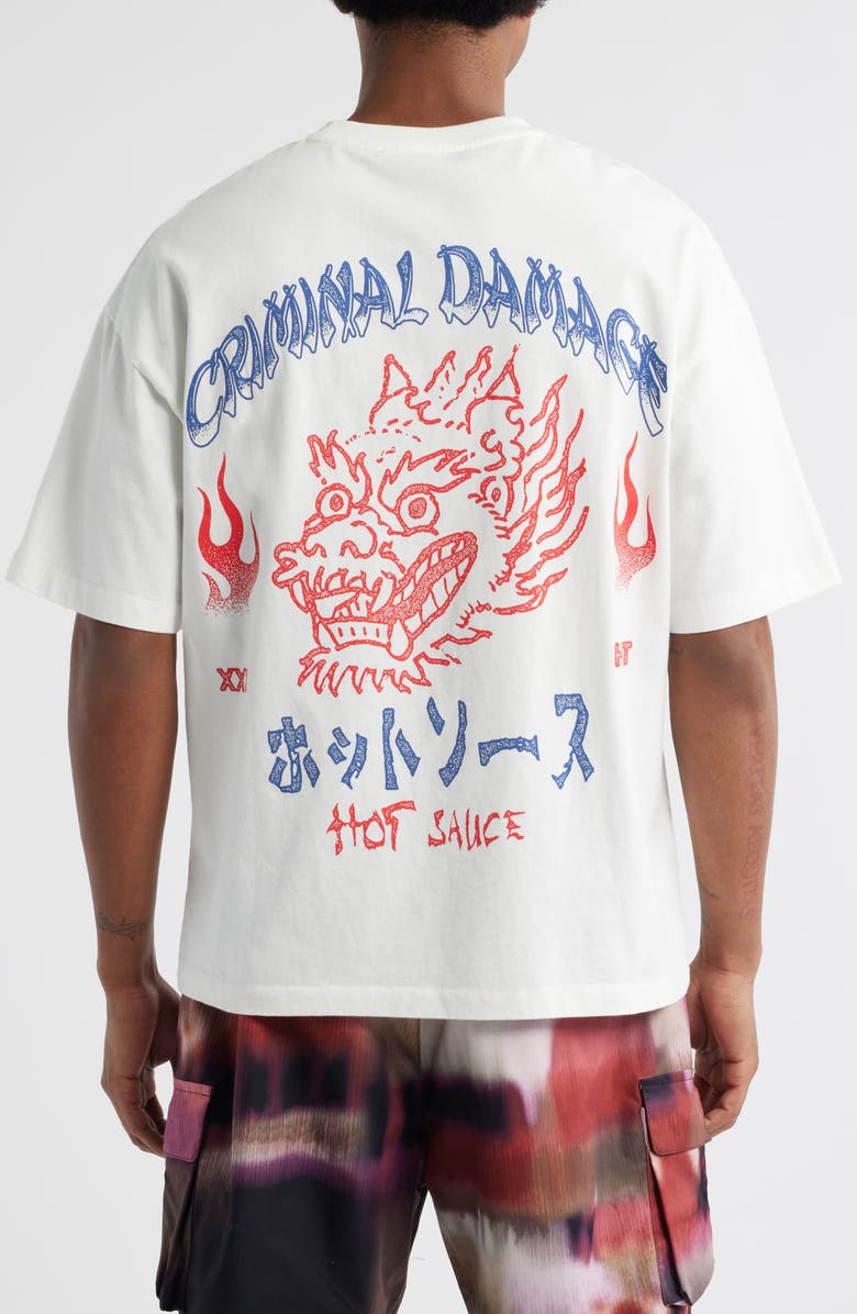 CRIMINAL DAMAGE Hot Pepper Sauce Graphic T-Shirt, Main, color,
