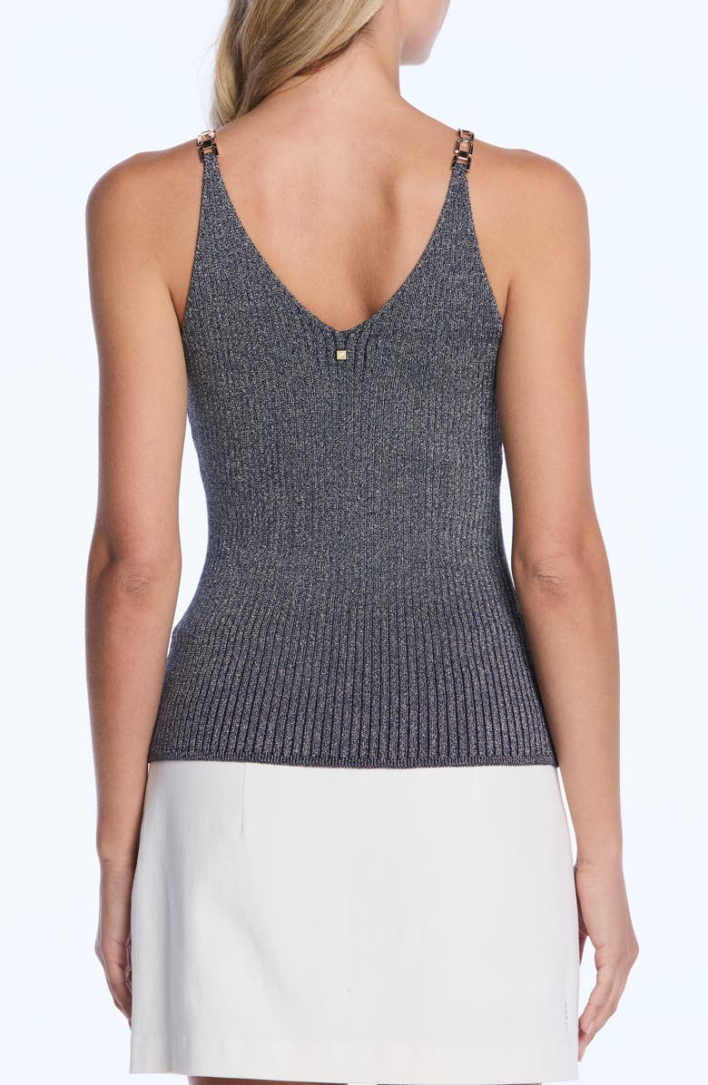 Laundry by Shelli Segal Chain Strap Sweater Tank, Alternate, color, Peacoat