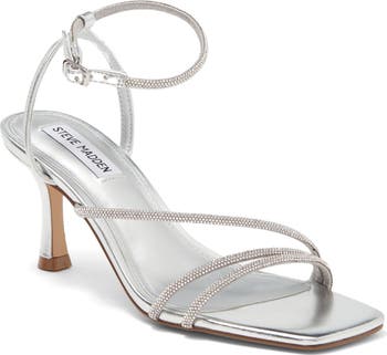 【Steve Madden】Meggie クリスタル アンクルストラップサンダル Steve Madden Meggie Crystal Ankle Strap Sandal (Women
