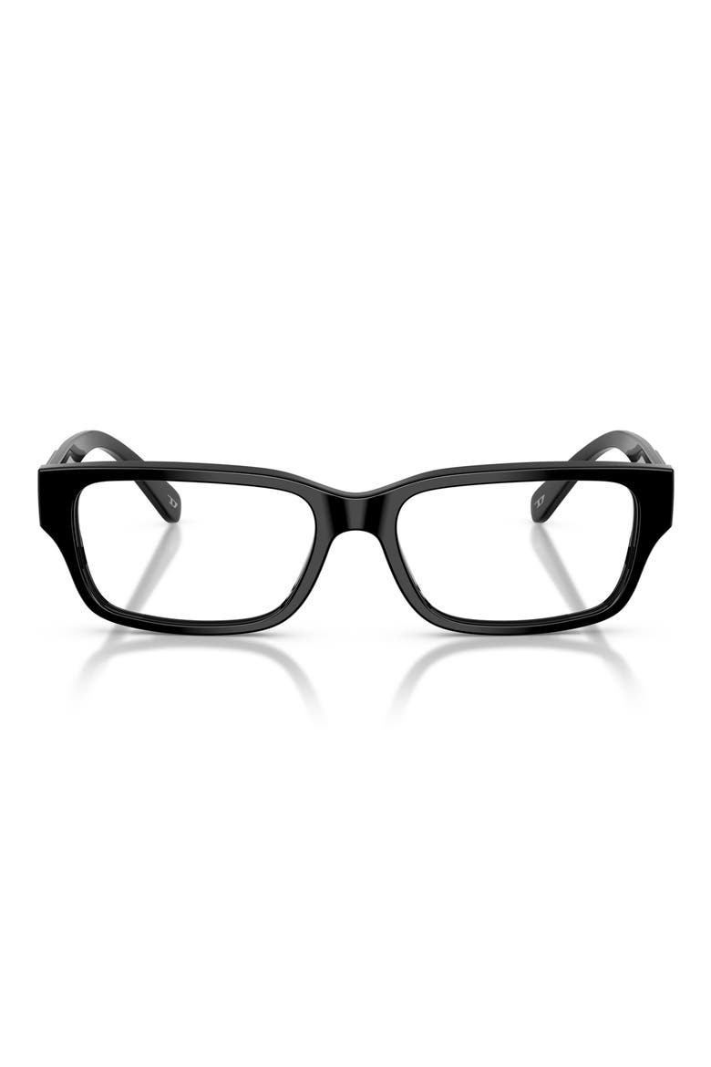 56mm Square Optical Glasses, Main, color, BLACK/ DEMO