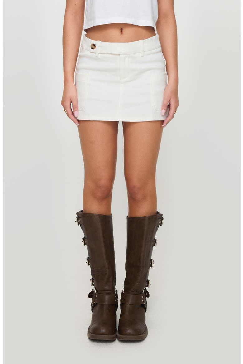 Brinnley Cargo Miniskirt, Main, color, WHITE