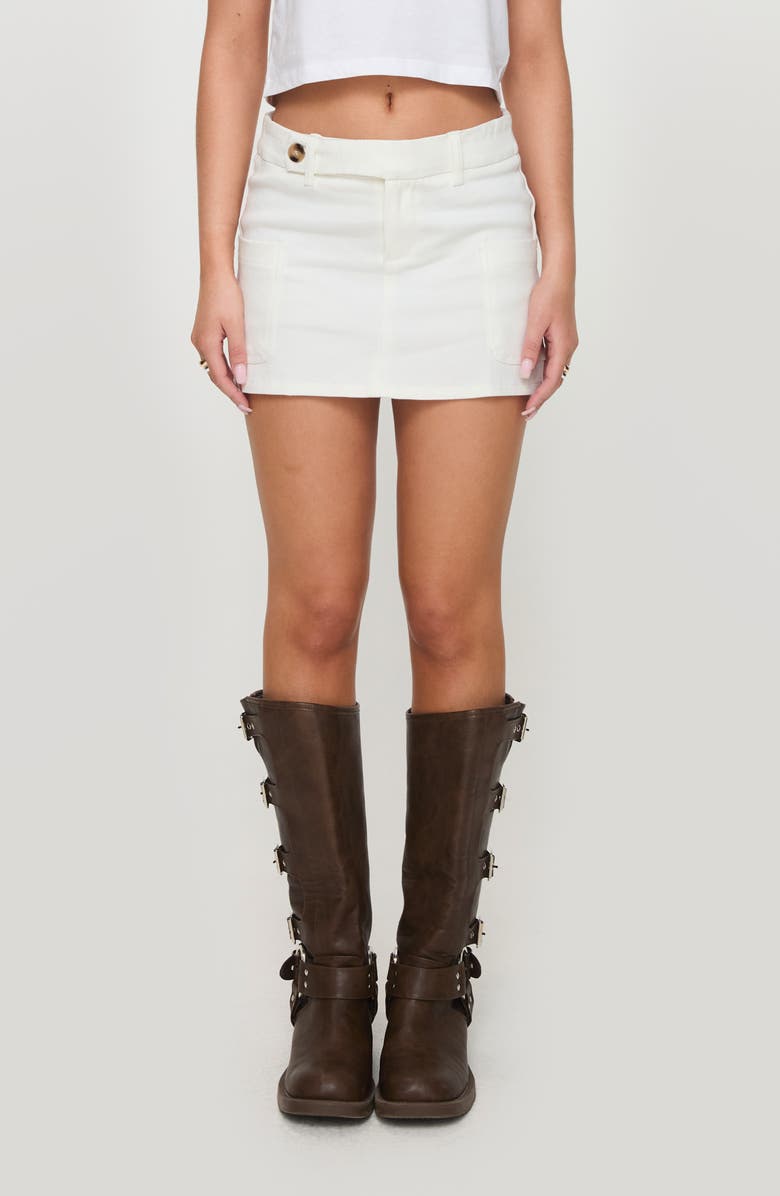 Princess Polly Brinnley Cargo Miniskirt, Main, color, White