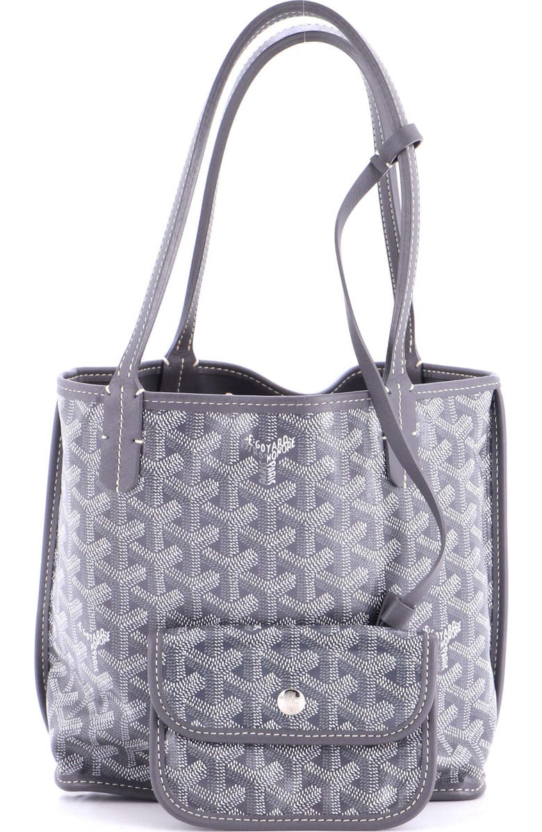 Pre-Owned Goyard Anjou Reversible Tote Coated Canvas Mini, Alternate, color, Gray