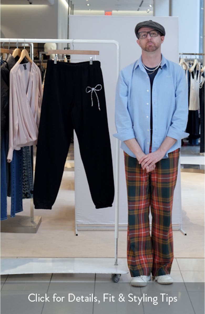 Crystal Bow Detail Joggers, sales video thumbnail