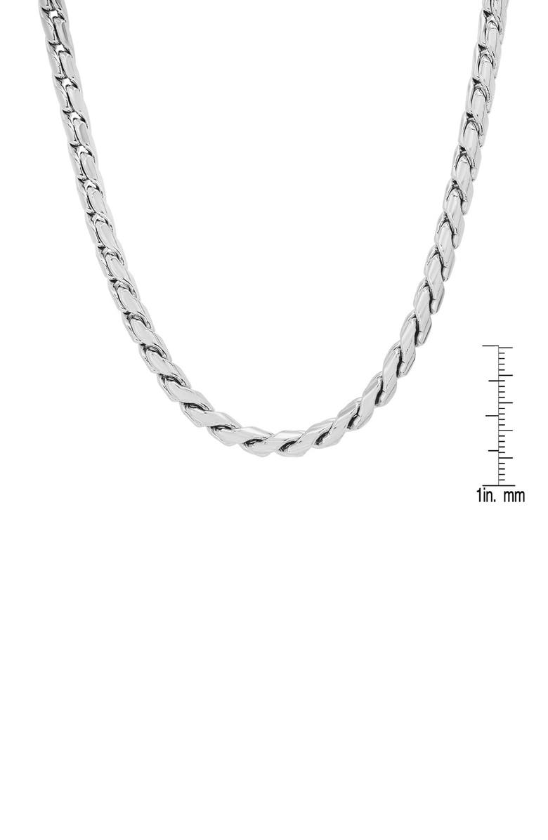 HMY JEWELRY Oxidized Stainless Steel Necklace, Alternate, color, Silver