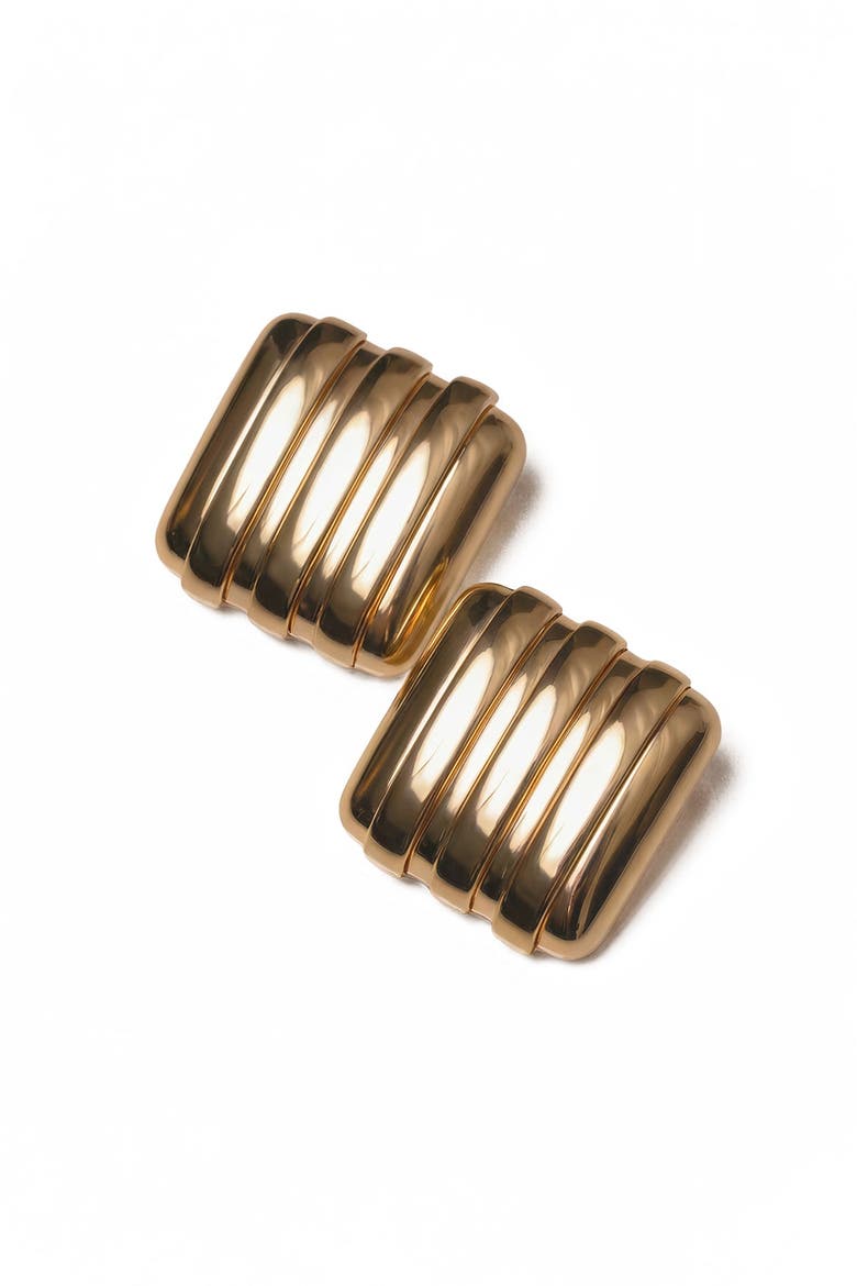 Sara Textured Earrings, Main, color, Gold