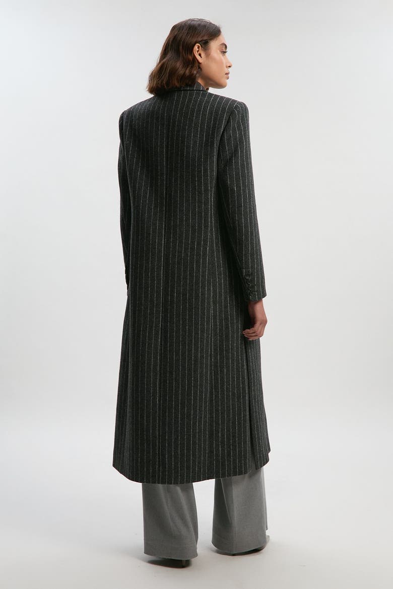 Double Breasted Tailored Maxi Coat, Alternate, color, Grey