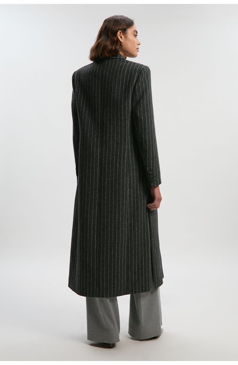 Karen Millen Double Breasted Tailored Maxi Coat, Alternate, color, Grey