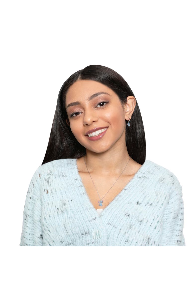 Disney Lilo & Stitch Hoop Earrings, Alternate, color, Blue