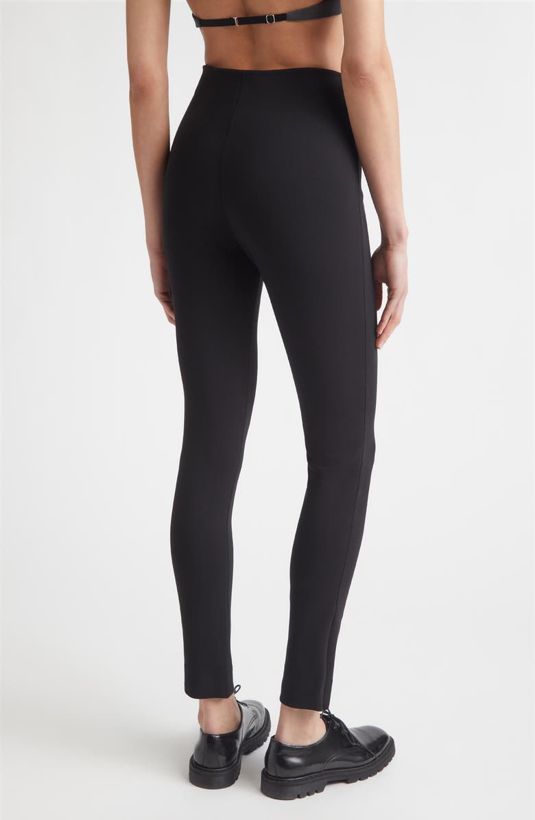 Jil Sander Invisible Zip Leggings, Alternate, color, Black