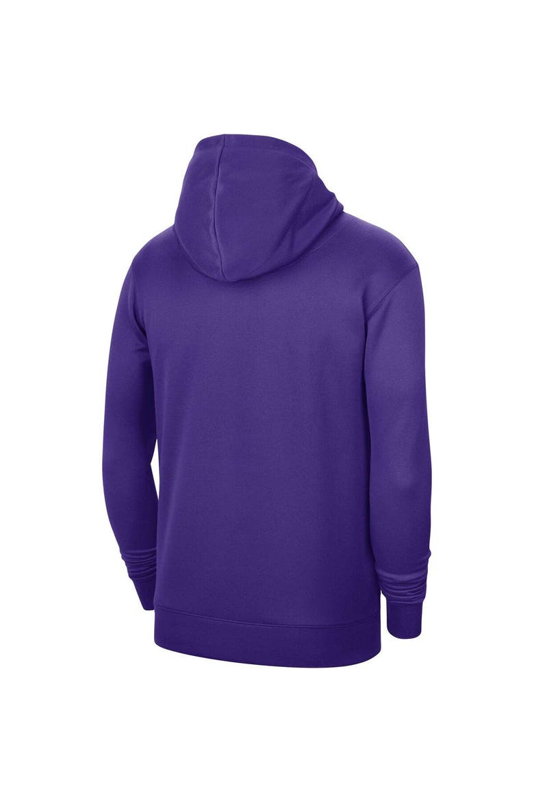 Unisex Nike Purple Los Angeles Lakers 2023/24 Performance Spotlight On-Court Practice Pullover Hoodie, Alternate, color, Purple