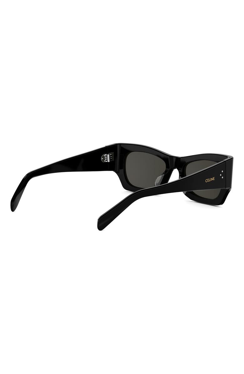 CELINE 3 Dots 52mm Cat Eye Sunglasses, Alternate, color, Shiny Black / Smoke