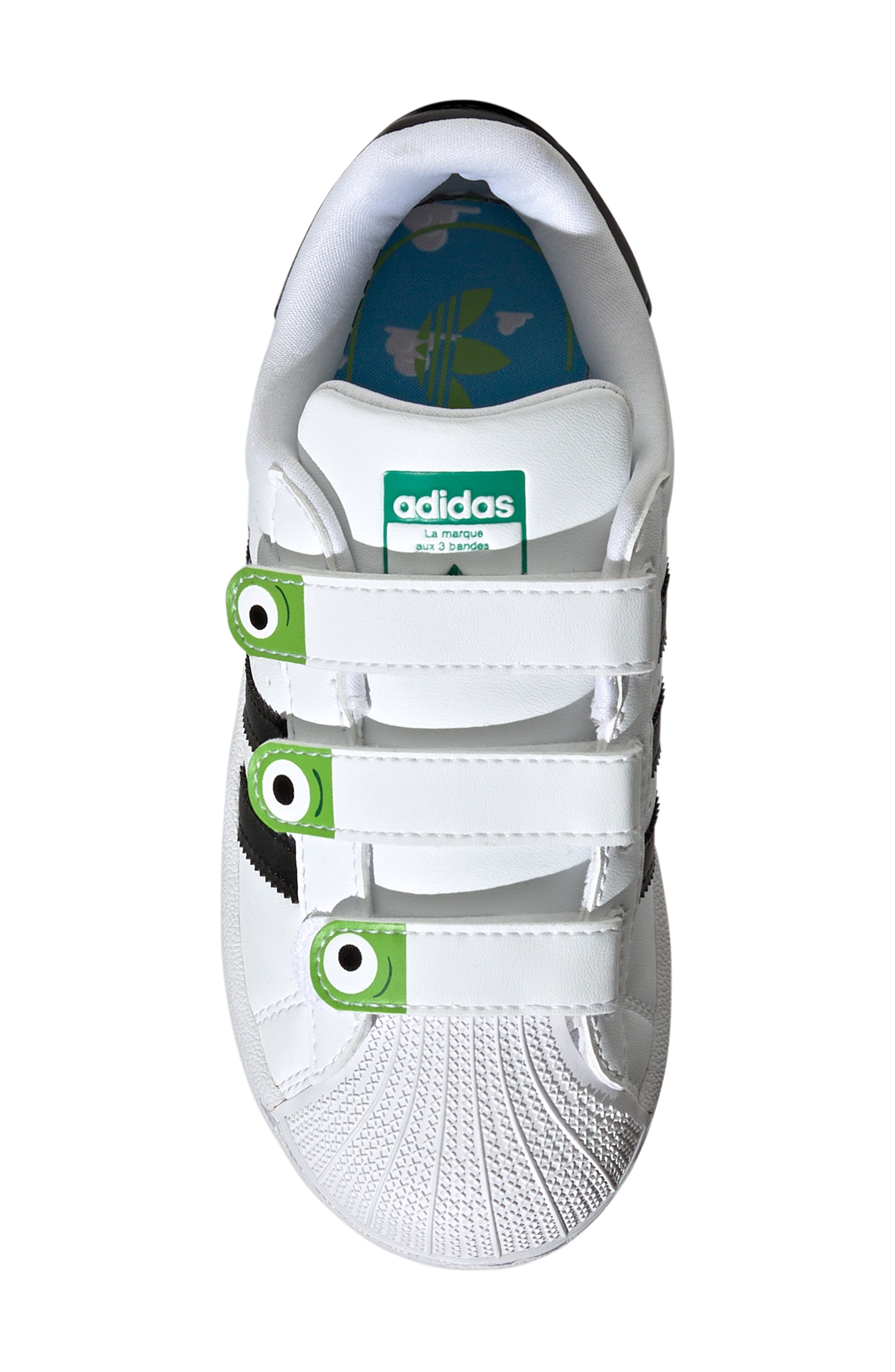 adidas Kids' Superstar II Sneaker, Alternate, color, White/ Black/ Solar Green