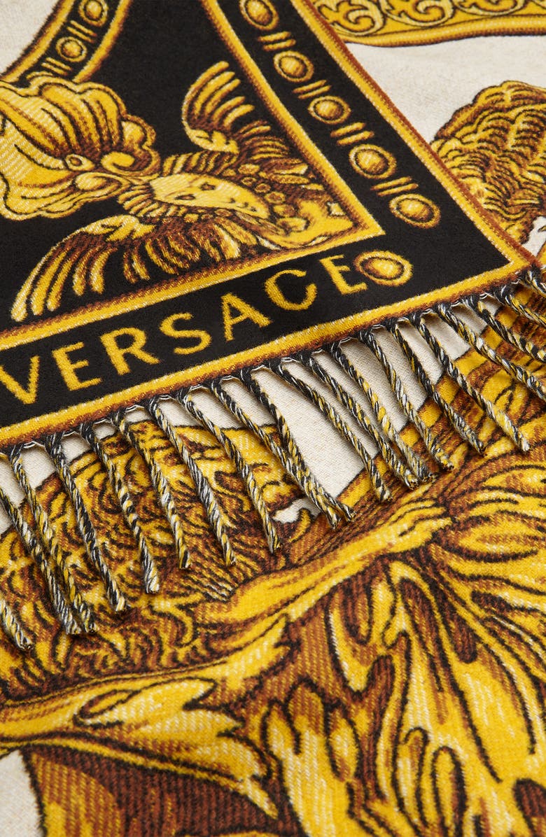Versace La Coupe des Dieux Wool Throw Blanket, Alternate, color, 