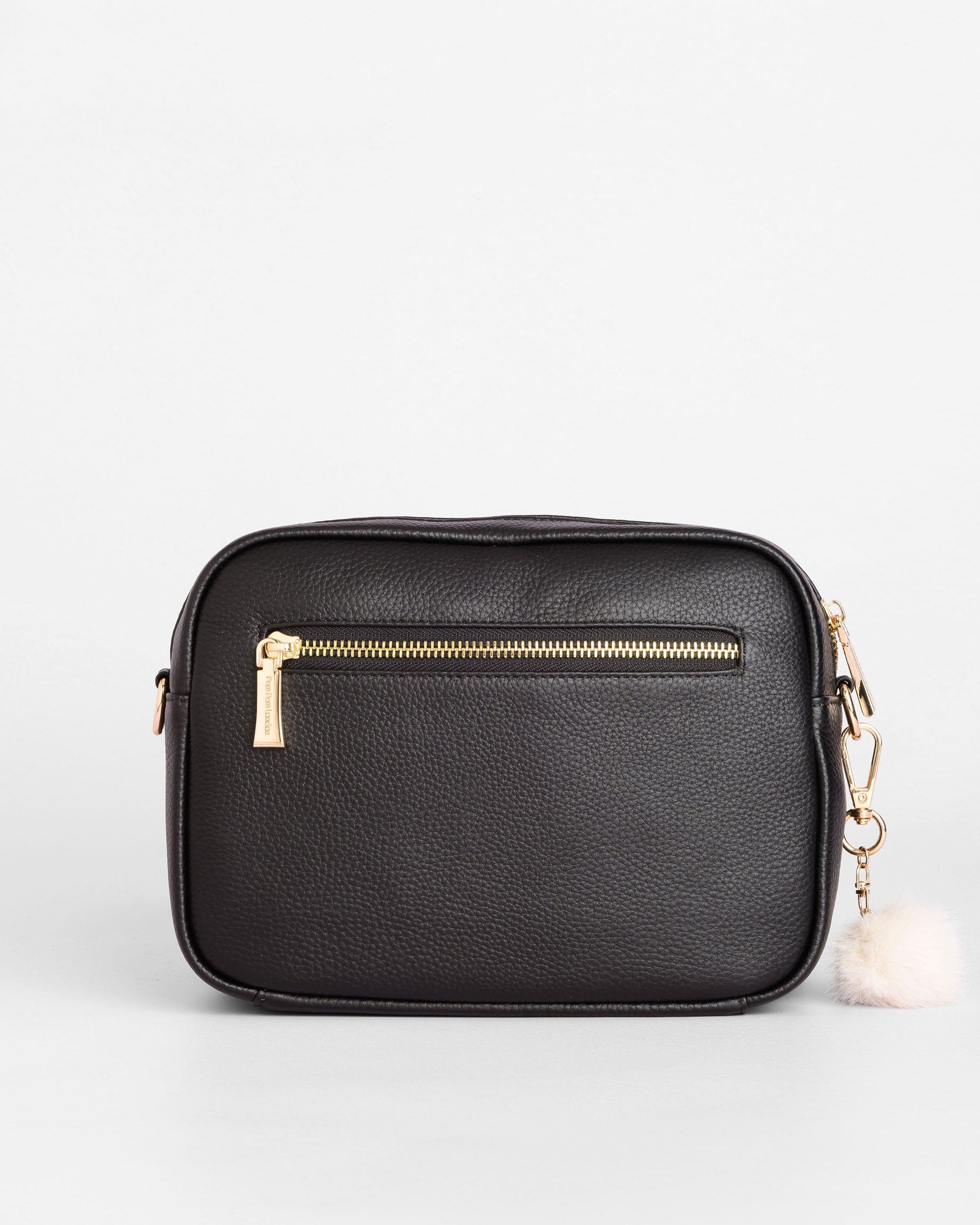Pom Pom London Original Plus Crossbody Bag, Alternate, color, Black