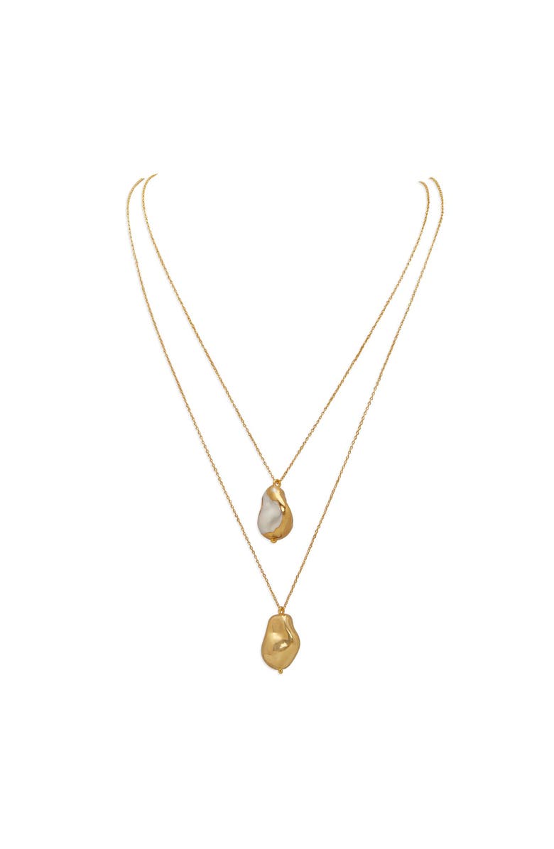 Dhwani Bansal KORA PENDANTS, Main, color, Gold Plated