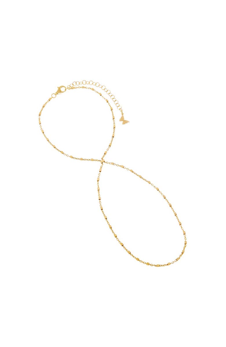 BY ADINA EDEN Solid Cube Link Hand Chain, Main, color, 