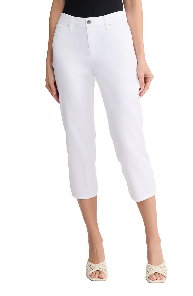 Jones New York Lexington Capri Jeans, Main, color, Soft White