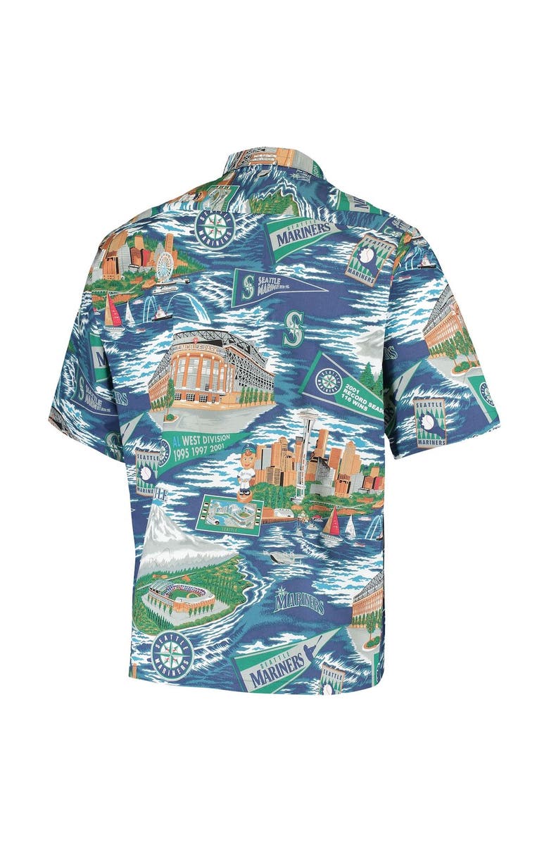 Reyn Spooner Men's Reyn Spooner Navy Seattle Mariners Scenic Button-Up Shirt, Alternate, color, Navy