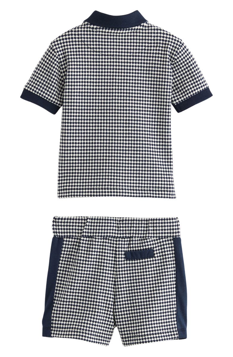 Baker by Ted Baker Kids' Geo Jacquard Cotton Polo & Shorts Set, Alternate, color, 