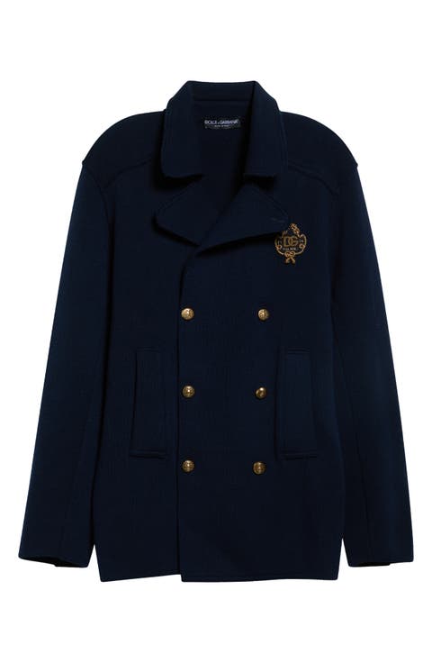 Double Breasted Wool Sweater Jacket